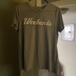 Gray And White T-Shirt Size XL